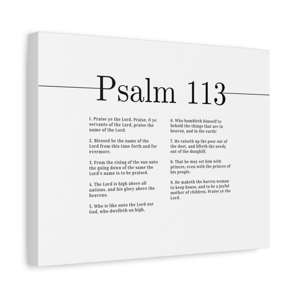 Scripture Canvas Servants Of The Lord Psalm 113 Christian Wall Art Bible Verse